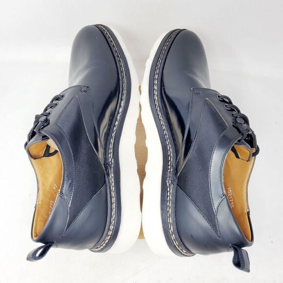 OAMC Mara Shoe Mens 12 Black Bull‎ Leather Mesh Lace Up Low Chunky Vibram Oxford main image 4